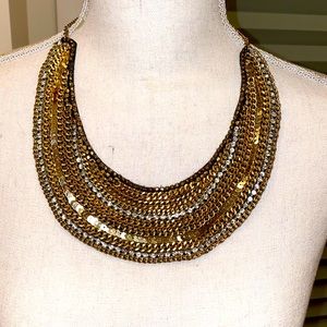 Stunning gold statement necklace